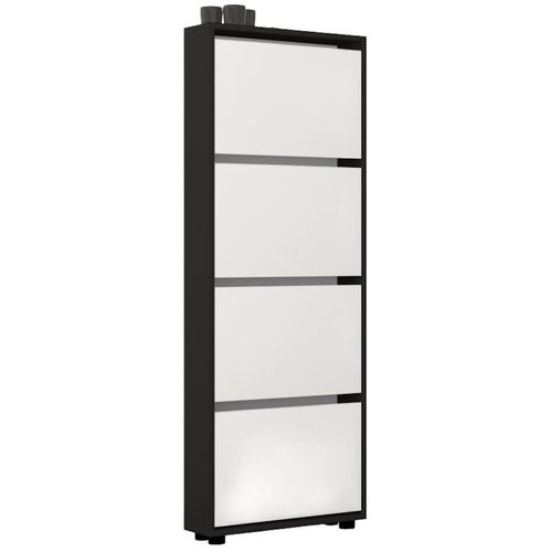 купить Полка для обуви Mobildor-Lux Leo Slim 50x16x164H cm Anthracite/White в Кишинёве 