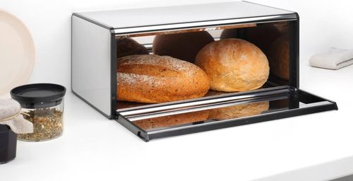 купить Хлебница Brabantia 23 68 46 Fall Front Brilliant Steel в Кишинёве 