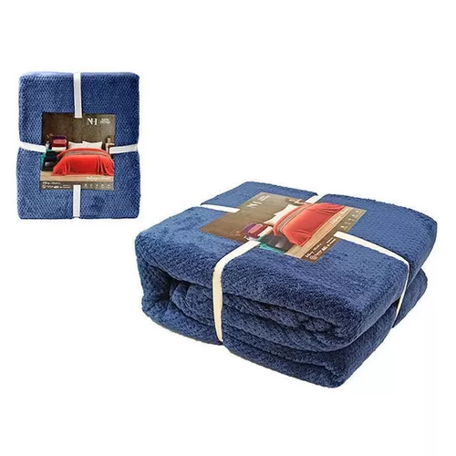 купить Домашний текстиль Promstore 53372 Cuvertura de pat 200x220cm NH Battariye, poliester, albastru в Кишинёве 