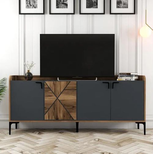 cumpără Casetieră Trendy Venedik, Nuc, Antracit 180x78x35cm în Chișinău 