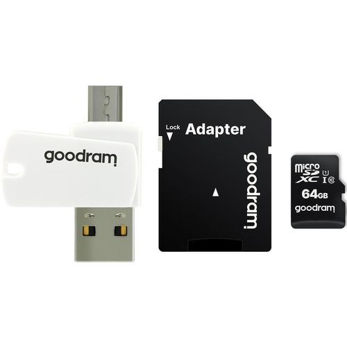 купить Флеш карта памяти SD GoodRam M1A4-0640R12, Micro SD Class 10 + card reader в Кишинёве 