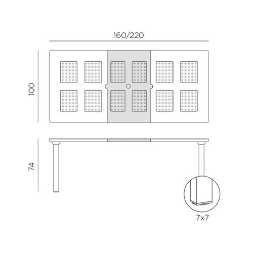 cumpără Masa extensibila Nardi LEVANTE TORTORA vern. Tortora 47059.10.000 (Masa extensibila pentru gradina exterior terasa) în Chișinău 