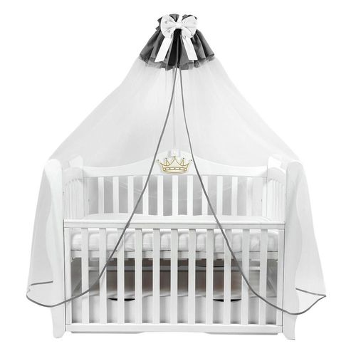 купить Кроватка PernaMea Baldachin Perne Gri (PM.101636/2) в Кишинёве 