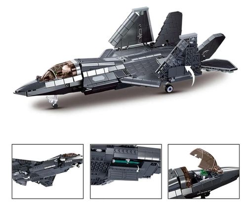 купить Конструктор Sluban B1186 Set de construcție Avion invizibil Stealth J35, scara 1:44, 812 elem. в Кишинёве 