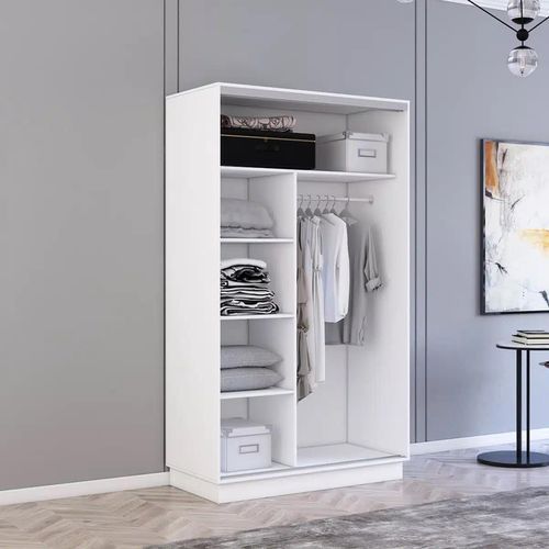 cumpără Dulap Mobildor-Lux Fox uși glisante din PAL 120x60x210H cm (120x60x210H cm) Alb în Chișinău 