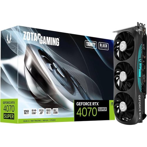 cumpără Placă video ZOTAC GeForce RTX 4070 SUPER Trinity Black Edition 12GB GDDR6X în Chișinău 