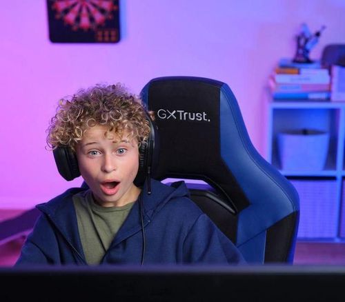 купить Офисное кресло Trust GXT 703B RIYE Black/Blue в Кишинёве 