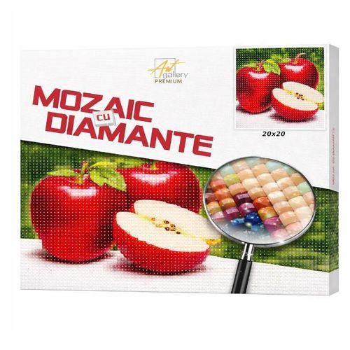купить Картина по номерам Art Gallery BJ303 Mozaic cu diamante 20x20cm Mere rosii в Кишинёве 