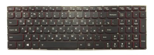 cumpără Keyboard Lenovo Y50 w/o frame "ENTER" small w/Backlit RU Black/Red în Chișinău 