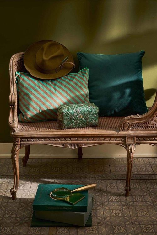 купить Несессер/косметичка Pip Studio 51.274.280 Coco Cosmetic Bag Medium Quilted Daisy Dreams Green 21.5x10x10.5cm в Кишинёве 