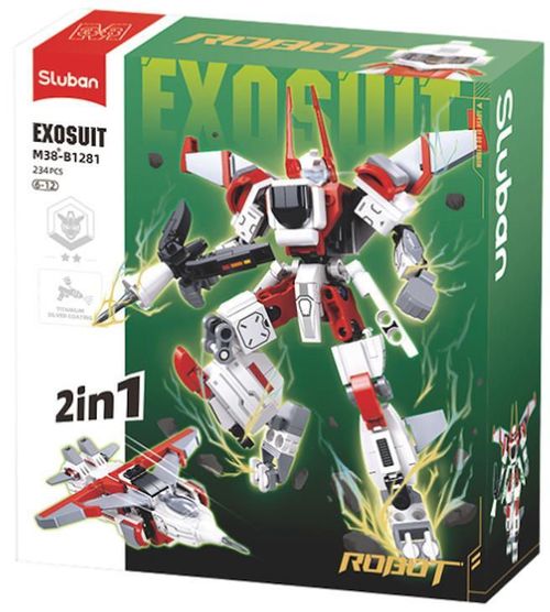 cumpără Set de construcție Sluban B1281 Avion de vânătoare cu reacție 2în1 (234 elem.) în Chișinău 