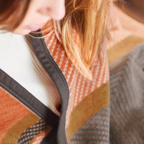 cumpără Textile de casă Ibena 3757/280 Jacquard Decke Moca Orange/grey în Chișinău 