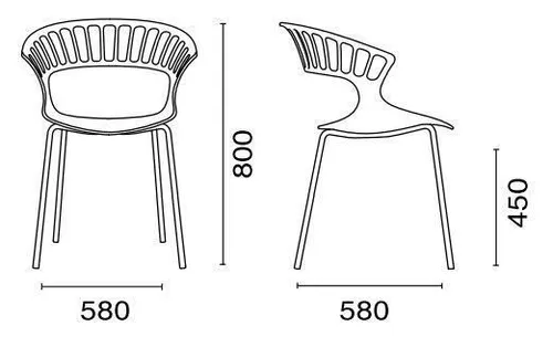 cumpără Scaun Papatya Tiara - seat purple / legs chrome în Chișinău 