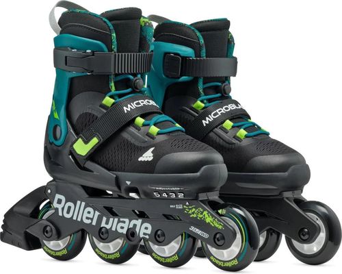 купить Роликовые коньки Rollerblade 86B0751520NG02 MICROBLADE XT Nero/Verde Petrolio Size 36-40,5 в Кишинёве 