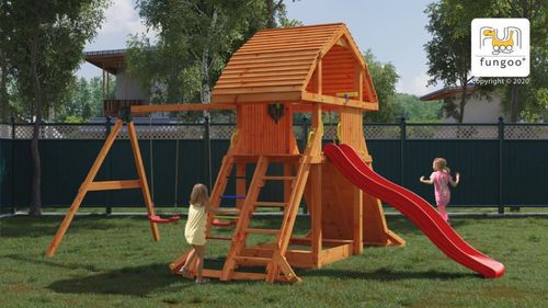 cumpără Teren de joacă Fungoo GIANT MOVE RED teak painted în Chișinău 