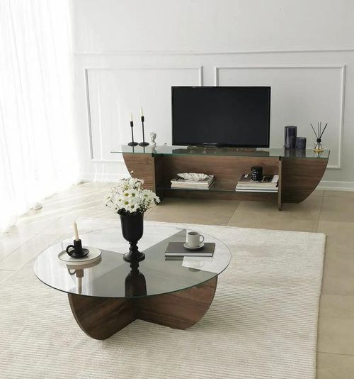 cumpără Comodă TV Trendy Crin, Nuc 158x40x35cm în Chișinău 