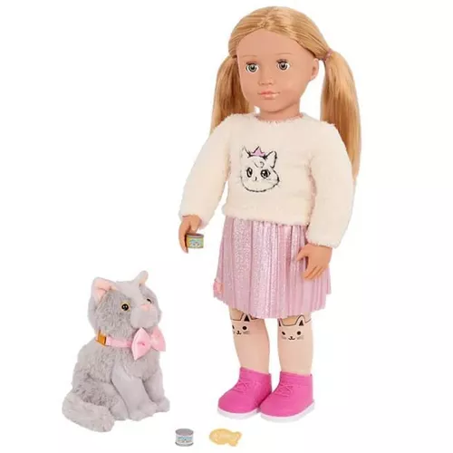 cumpără Păpușă Battat BD31579Z Our Generation Sheela 46 cm cu motanas Sammy, cod 61765 în Chișinău 