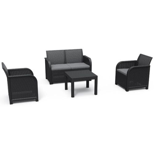 cumpără Set mobilier de grădină Keter Rosalie Set Graphite/Gray (249561) în Chișinău 