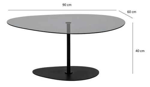 купить Журнальный столик Trendy Porto, Gri inchis, Negru в Кишинёве 