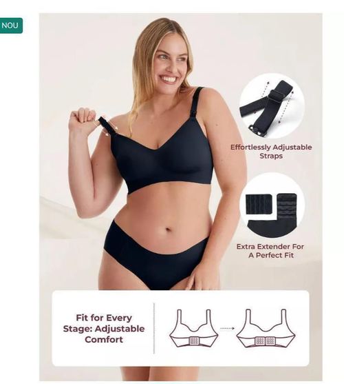 cumpără Sutien pentru alaptat Momcozy FB086-BL000S-A Sutien pentru alaptare Floral Black, marimea S în Chișinău 