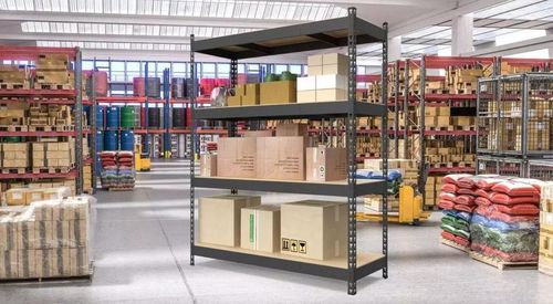 купить Cтеллаж складской Nex Home Raft metalic Titan 1800x1200x400mm, 4 polite MDF, Antracit в Кишинёве 