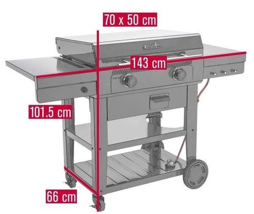 купить Мангал Char-Broil 140241 Versa-Tile Griddle 2 Burner, Plancha/Grill/Cuptor Pizza (pe gaz ) в Кишинёве 