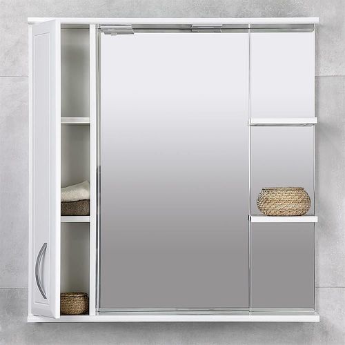 купить Зеркало для ванной Bayro Allure 800x750 левый белый мат в Кишинёве 