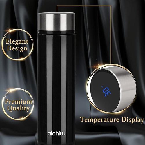 купить Термос для напитков Aichiw AI-D86A 480 ML, Shiny Black в Кишинёве 