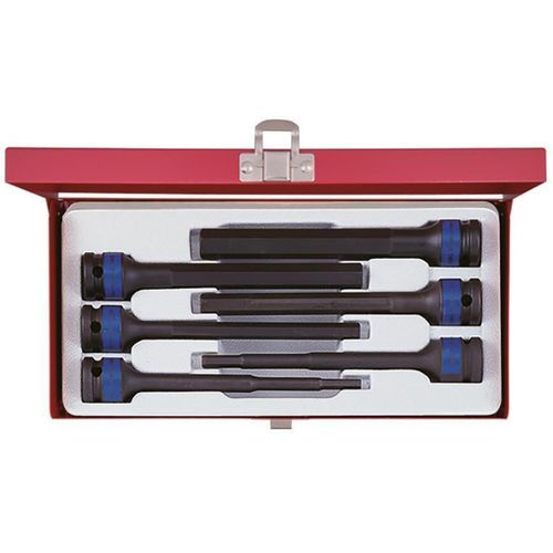 cumpără Set de tubulare, bite, duze King Tony 4476MP Set chei tubulare de impact extra lungi HEX 5-14 mm 1/2", 6 piese în Chișinău 