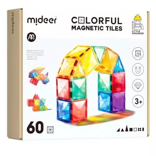 cumpără Set de construcție Mideer CT1210 Set multicolor de construcție magnetic, 60 buc. în Chișinău 