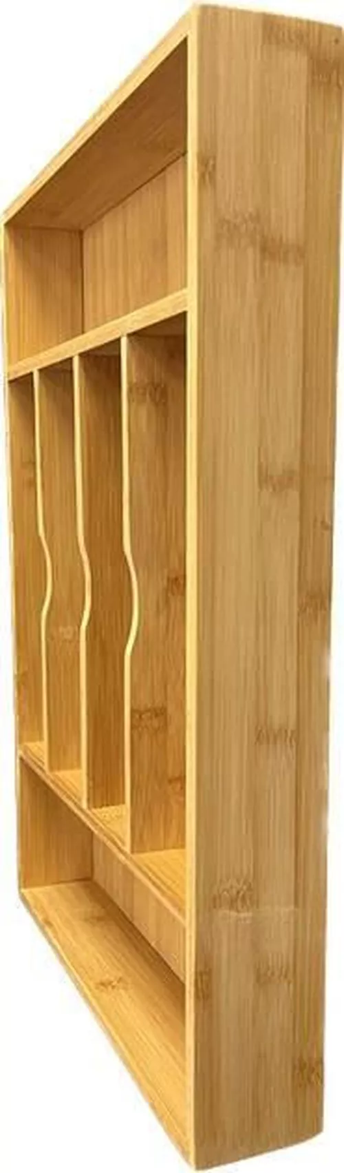 cumpără Suport tacâmuri EuroGold 7108200008 Cutie depozitare cu 6 compartimente din bambus, 45.5x30.5cm în Chișinău 