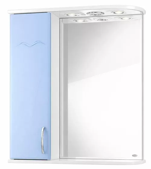купить Зеркало для ванной Mashtab 9671 Clasic 600x200x720 Alb-Albastru в Кишинёве 