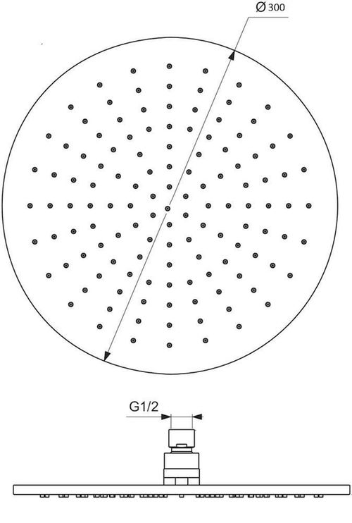 купить Верхний душ Remer 356MD30X, D.300 в Кишинёве 