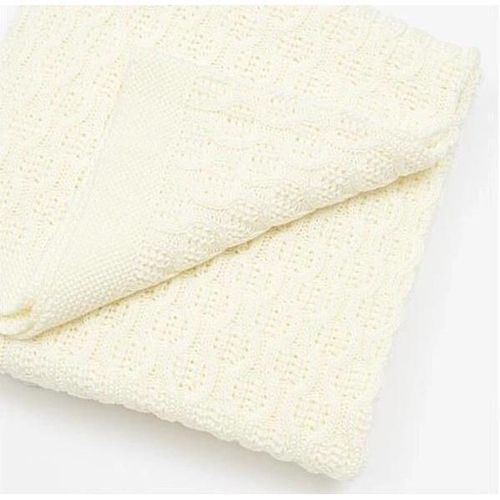 cumpără Lenjerie de pat pentru copii New Baby 54075 Плед вязанный Bamboo 100x80 см cream în Chișinău 
