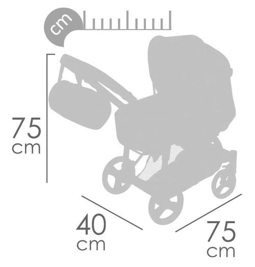 купить Кукла DeCuevas 81651 коляска для кукол 3в1 с сумкой GALA 2023 - 75 cm в Кишинёве 