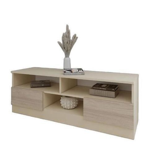 cumpără Comodă TV Smartex (16333) Т6 120cm TV Ivory+Stejar Deschis în Chișinău 