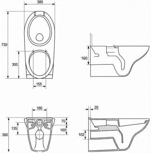 купить Унитаз Cersanit Etiuda HDCP K670-002 (52541) в Кишинёве 