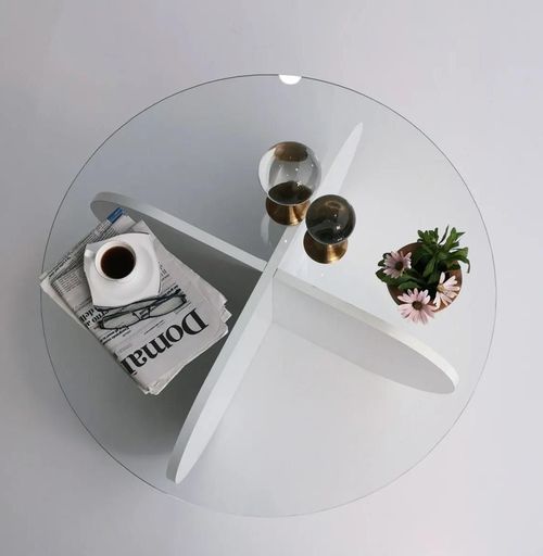 купить Журнальный столик Trendy Bubble, белый 75x35x75 см в Кишинёве 