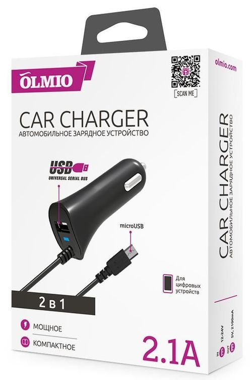 купить Зарядное устройство для автомобиля Partner 38870 Auto 2.1A USB cu cablu Micro USB в Кишинёве 