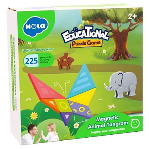 cumpără Puzzle Hola Toys E7982 Jucarie tangram animale cu magnet în Chișinău 