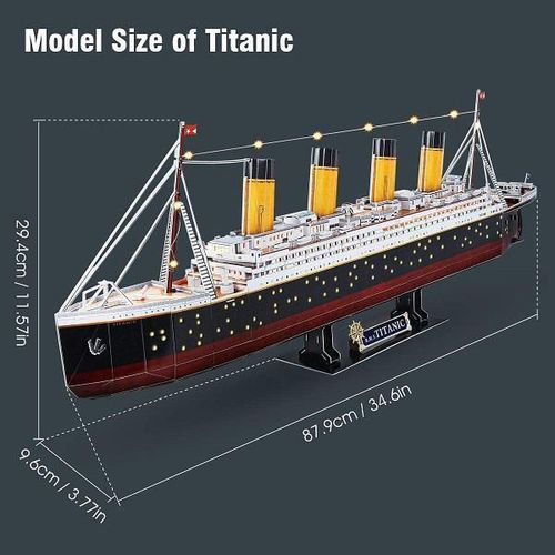 cumpără Set de construcție Cubik Fun L521h 3D Puzzle Titanic (Led) în Chișinău 