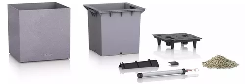 cumpără Ghiveci pentru flori Lechuza Canto Color Square 40, Stone Gray în Chișinău 