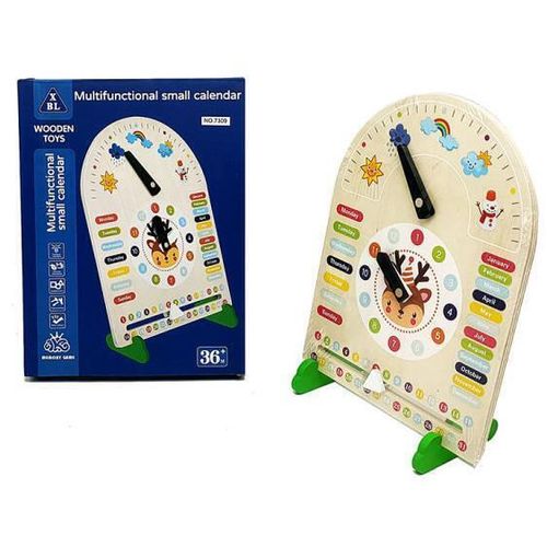 cumpără Puzzle miscellaneous 9438 Calendar din lemn cu ceas 49772 în Chișinău 