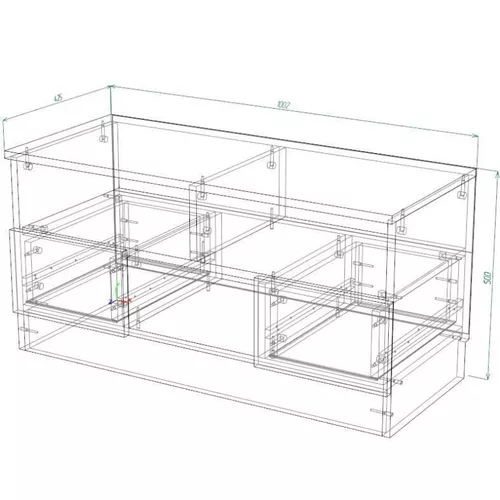 cumpără Comodă TV Smartex (16319) Т6 100cm TV Grafit în Chișinău 