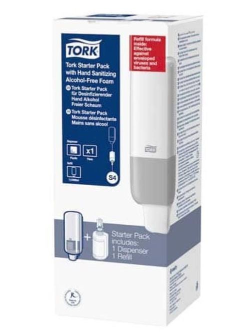 cumpără Dozator săpun Tork 960202 Pachet de Start (Dispenser Sapun-Spuma S4 + Dezinfectant fara Alcool) Alb în Chișinău 