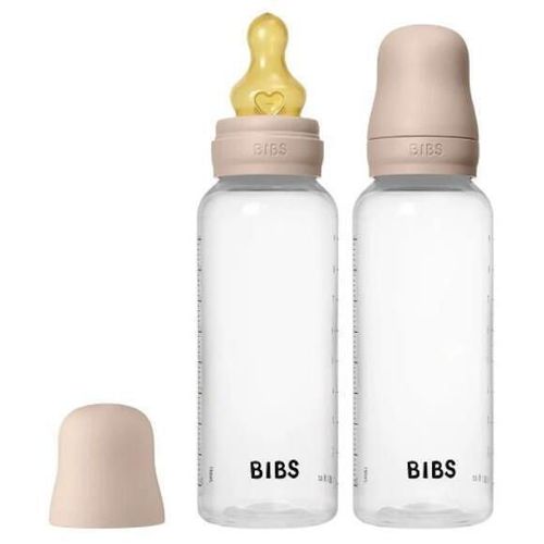 купить Поильник BIBS 5117244 Set 2 biberoane din plastic Blush cu tetina din latex flux mediu, 270ml в Кишинёве 