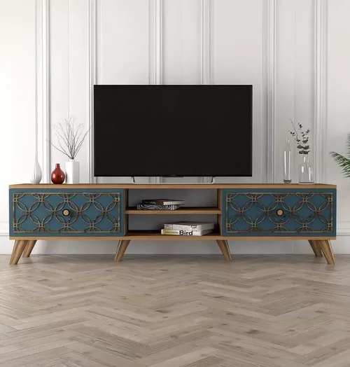 cumpără Comodă TV Trendy Clasa, Nuc, Calcedonie 180x44x35cm în Chișinău 