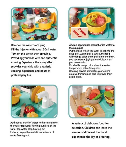 купить Игрушечная кухня и посуда Richi (80570) Bucătărie in set cu accesorii в Кишинёве 