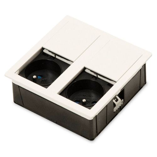 купить Розетка электрическая ASA Plastici 060.15F.00008 Versahit dual 2 sockets F Matt White в Кишинёве 