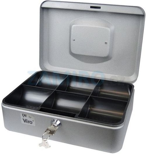 cumpără Cashboxe Viro 5281 Silver (90x250x180) cu cheie, art.03.032 în Chișinău 